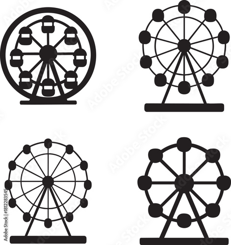 ferris wheel silhouette	