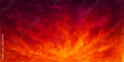 Abstract fire and smoke background with vibrant red and orange hues