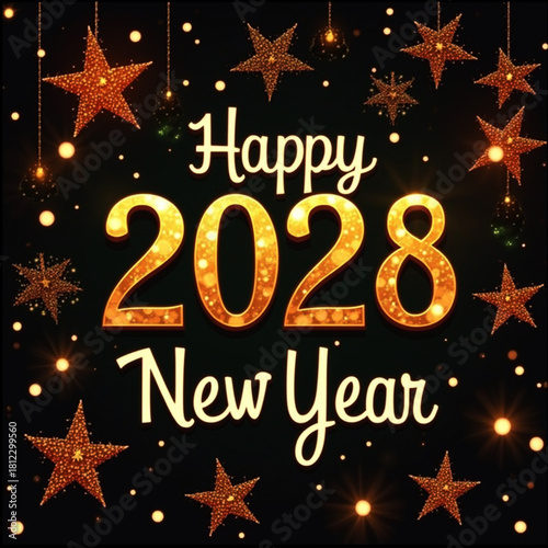 sparkle, party theme, New Year artwork, decorative stars, glittering theme