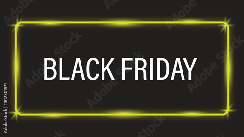 Black Friday illustration on black web background