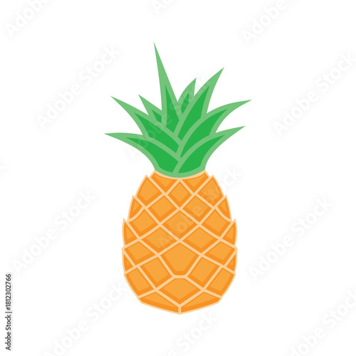 pineapple icon in trendy flat design