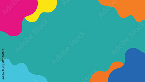 asymmetric ripple pop art background with center copy space