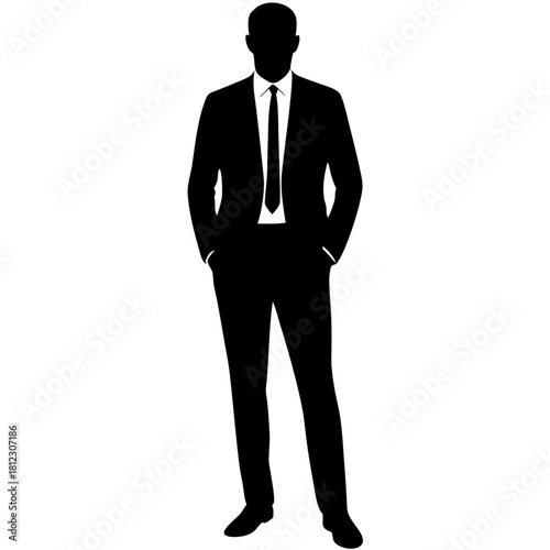 silhouette of a businessman