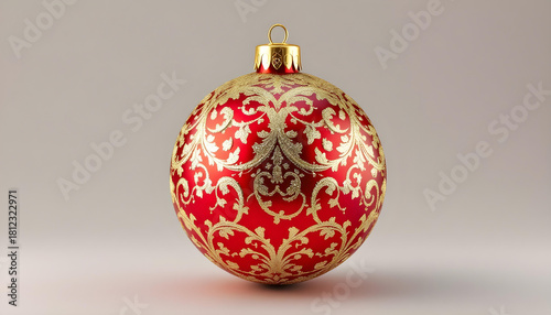 Shimmering Swirls- Red Christmas Tree Decoration