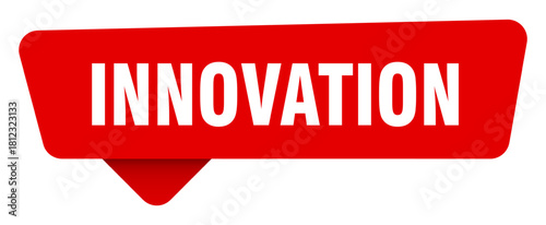 innovation red sticker isolated on transpatent background. innovation sign