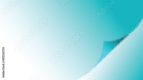 Minimalist Abstract Background with Cyan Gradient and Corner Flip Effect