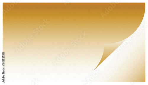 Minimalist Abstract Background with Golden Gradient and Page Curl Effect