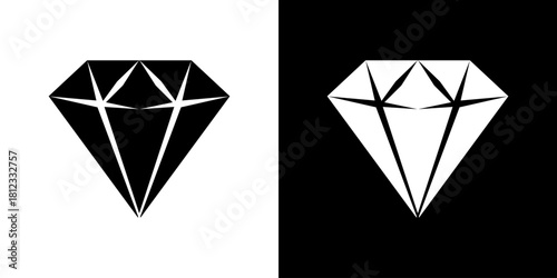 diamon logo. gem logo isolated illustration. crystal on white background. 
