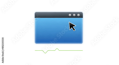 Modern web interface with cursor selecting data trends, perfect for app development, ui design, and data analysis, showing growth and user interaction