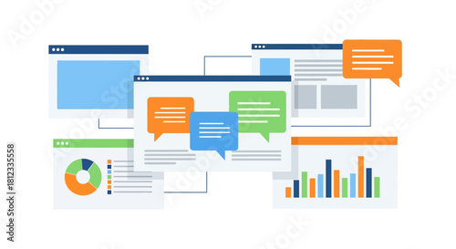 Dynamic dashboard showing key performance indicators offers insights into business intelligence, a modern way to visualize data and make informed decisions