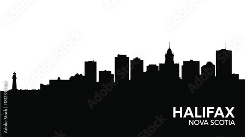 Halifax nova scotia city skyline silhouette