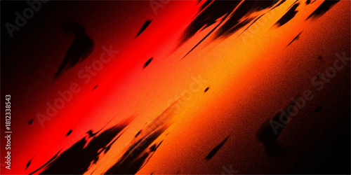 Bright abstract orange and red background design with digital light texture pattern and fire motion illustration