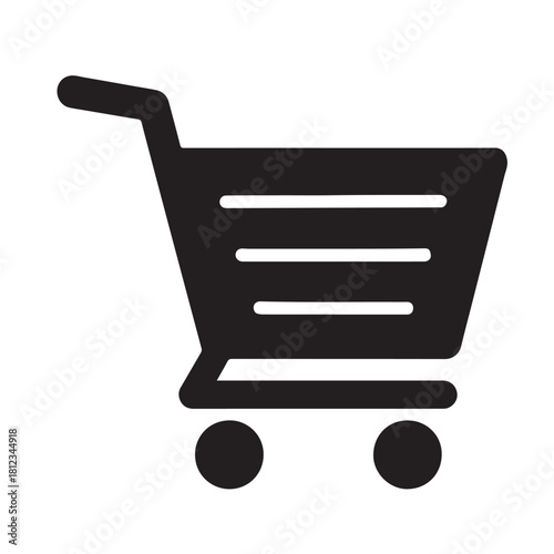 Shopping Cart Icons vector Silhouette