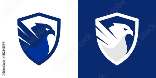 eagle and shield simple logo.