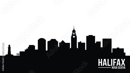 Halifax nova scotia skyline silhouette illustration