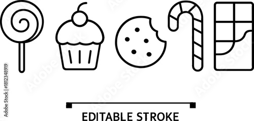 Sweet Treat Line Icons