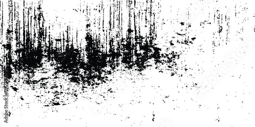 Abstract grunge black and white distressed texture background. Abstract texture dust particle and dust grain on white background. dirt overlay or screen effect use for grunge and vintage image style.