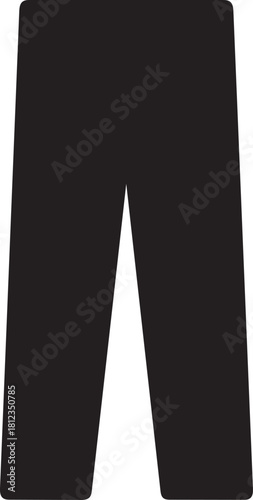Black Silhouette of Trousers or Pants clothing apparel