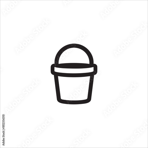 bucket icon. isolated on white background