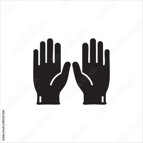 gloves bag icon. isolated on white background