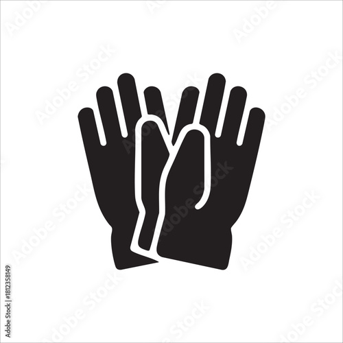 gloves bag icon. isolated on white background