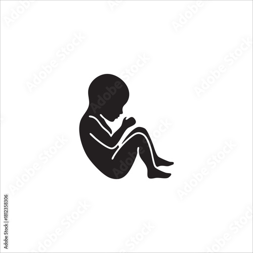 Fetus icon. isolated on white background