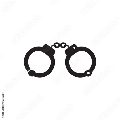 handcuffs icon. isolated on white background