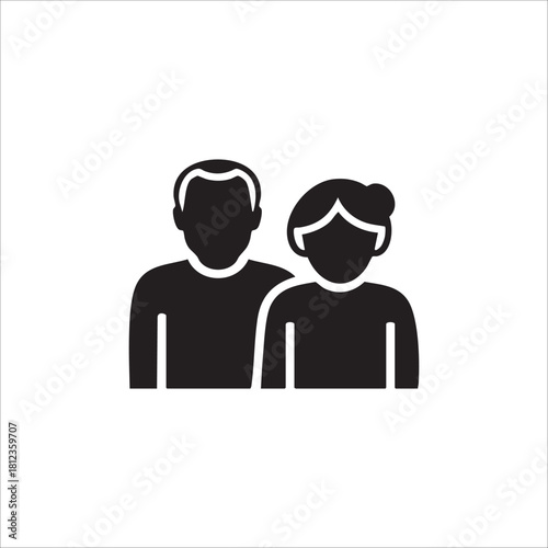 Elderly couple icon. isolated on white background