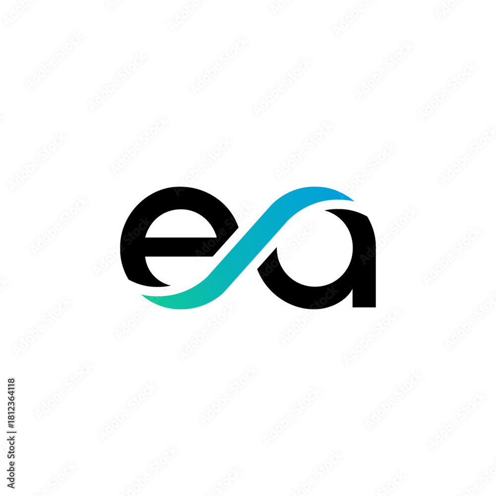 Fototapeta premium EA Letter Initial Logo Design Template Vector Illustration.