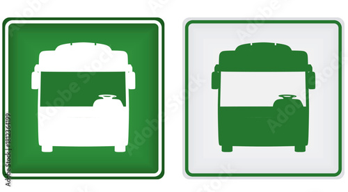 Bus station sign. vector illustration	