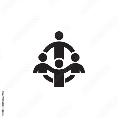 Teamwork and Collaboration icon. illustration isolated on white background.