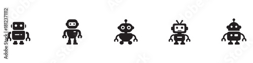 Robot icon set. Technology icon Vector illustration