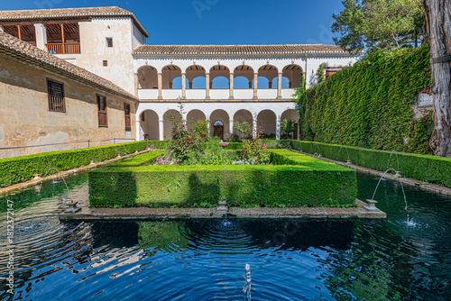 Gardens of the Alhambra. Granada. Andalucia. Spain.