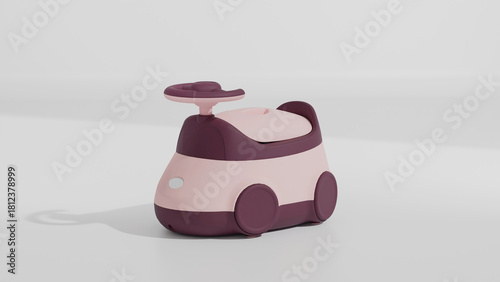 pink and white baby car