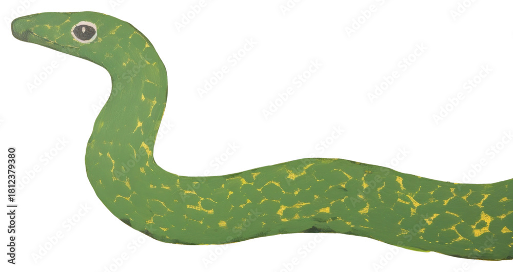 Naklejka premium PNG Snake painting reptile animal.