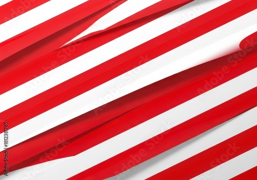 Free Download Abstract background pattern of diagonal red and white stripes creating a dynamic, flowing fabric texture suitable for patriotic or festive design concepts - GFXLoad