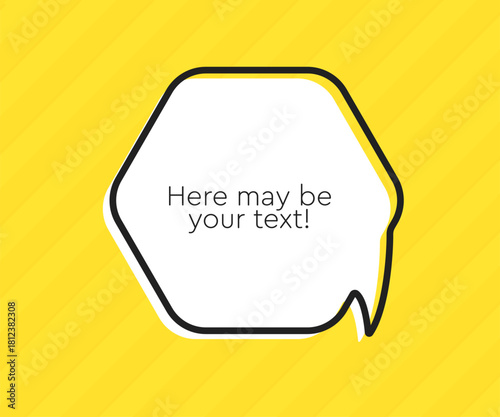 Speech bubble. Space for quote text, frame message