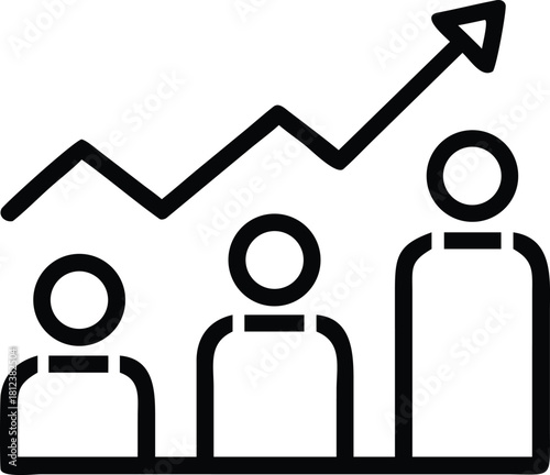 An icon representing business growth or team management.