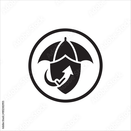 Insurance and Protection icon. illustration isolated on white background.