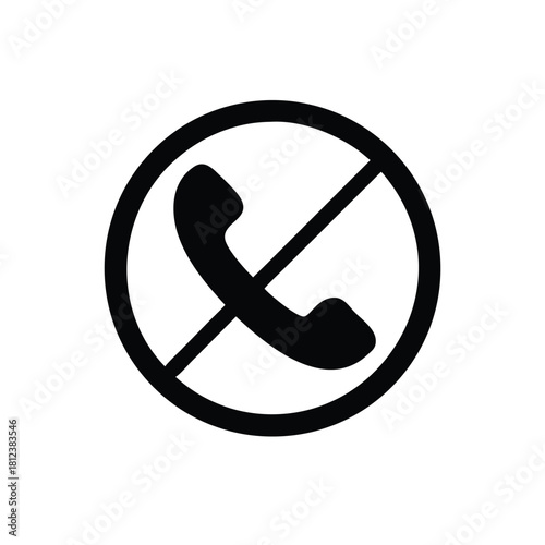 No Call Handset Crossed Out Icon