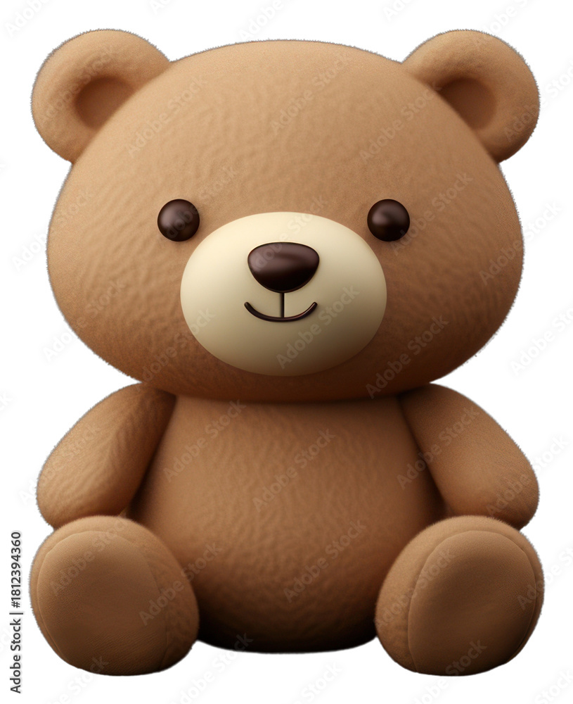 Fototapeta premium PNG Cartoon bear toy representation.