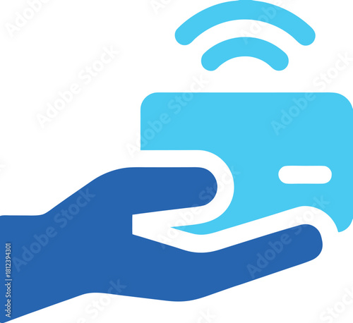 Digital Payment NFC Hand Icon for Contactless Payment