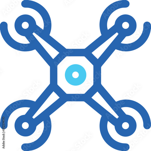 Drone Flying Icon for Aerial Technology