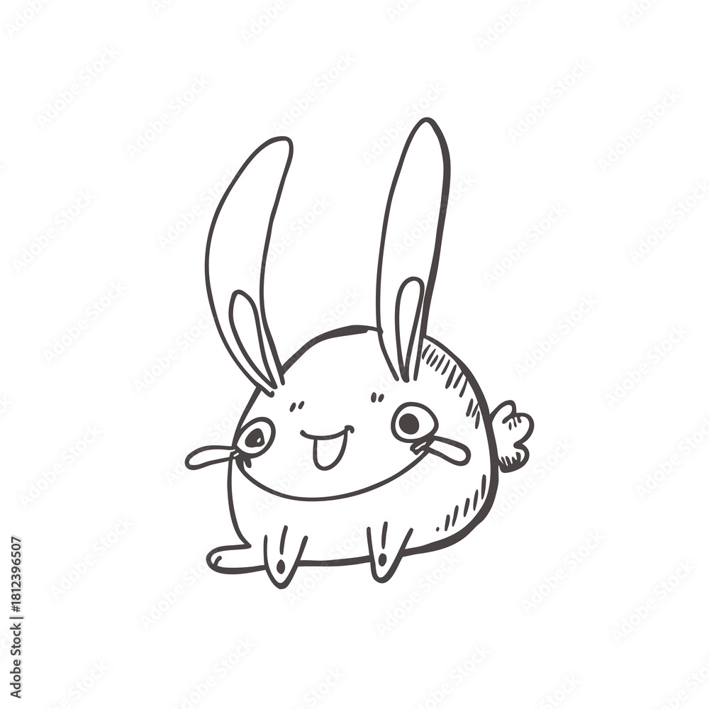 Fototapeta premium vector illustration of a cartoon rabbit