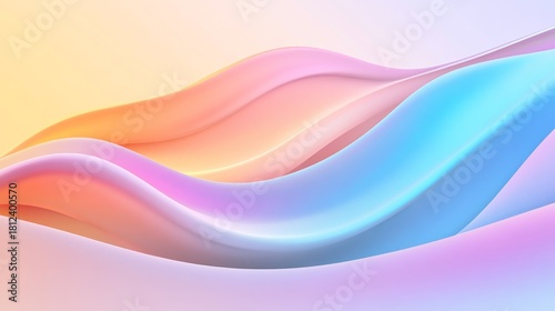 Pastel Wave Abstract Background, Abstract art, Digital art