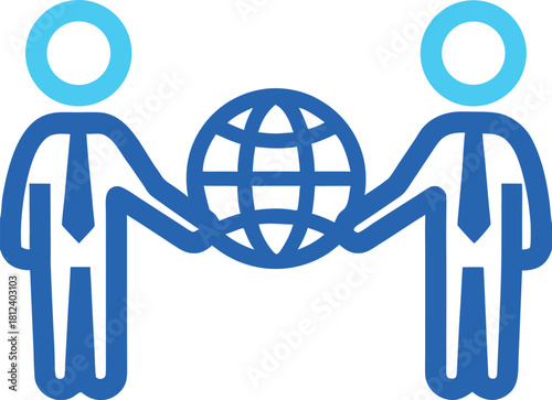 Global Connection Icon for Network Linking