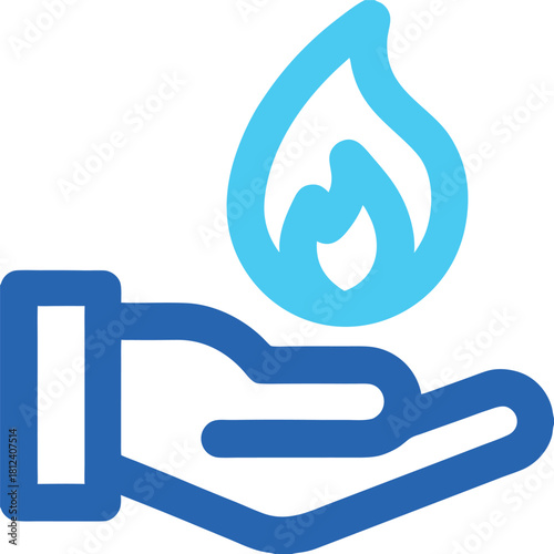 Helping Hand Icon for Support and Care