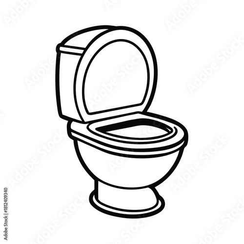 toilet bowl isolated on white