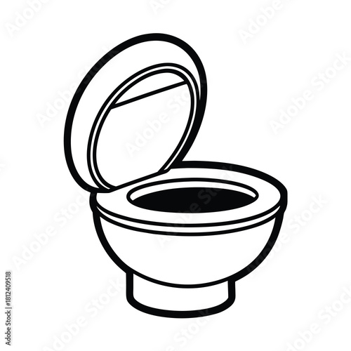 toilet bowl vector illustration