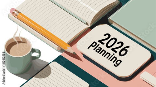 2026 planning in a creative business workplace setup.